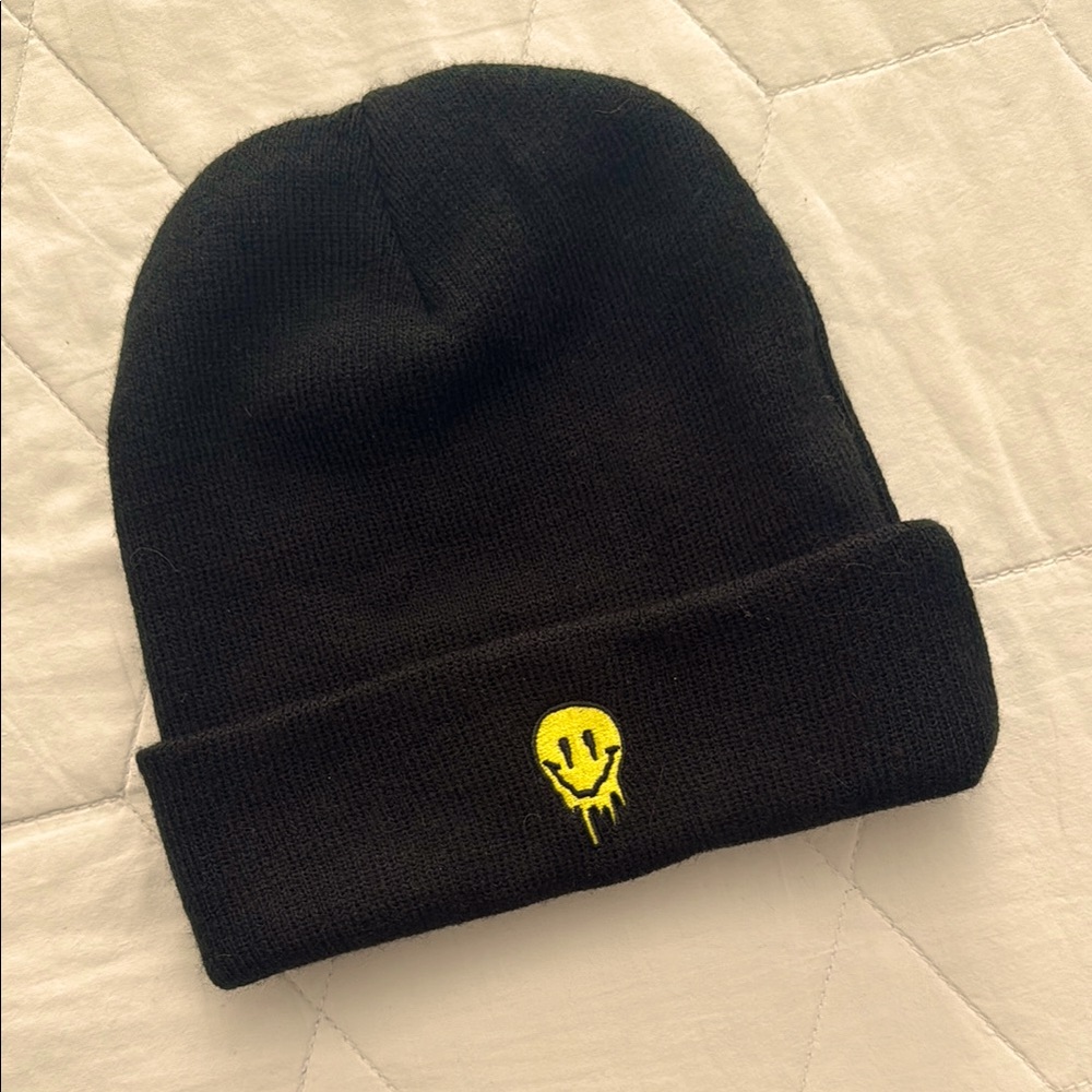 Melting Smiley Face Beanie